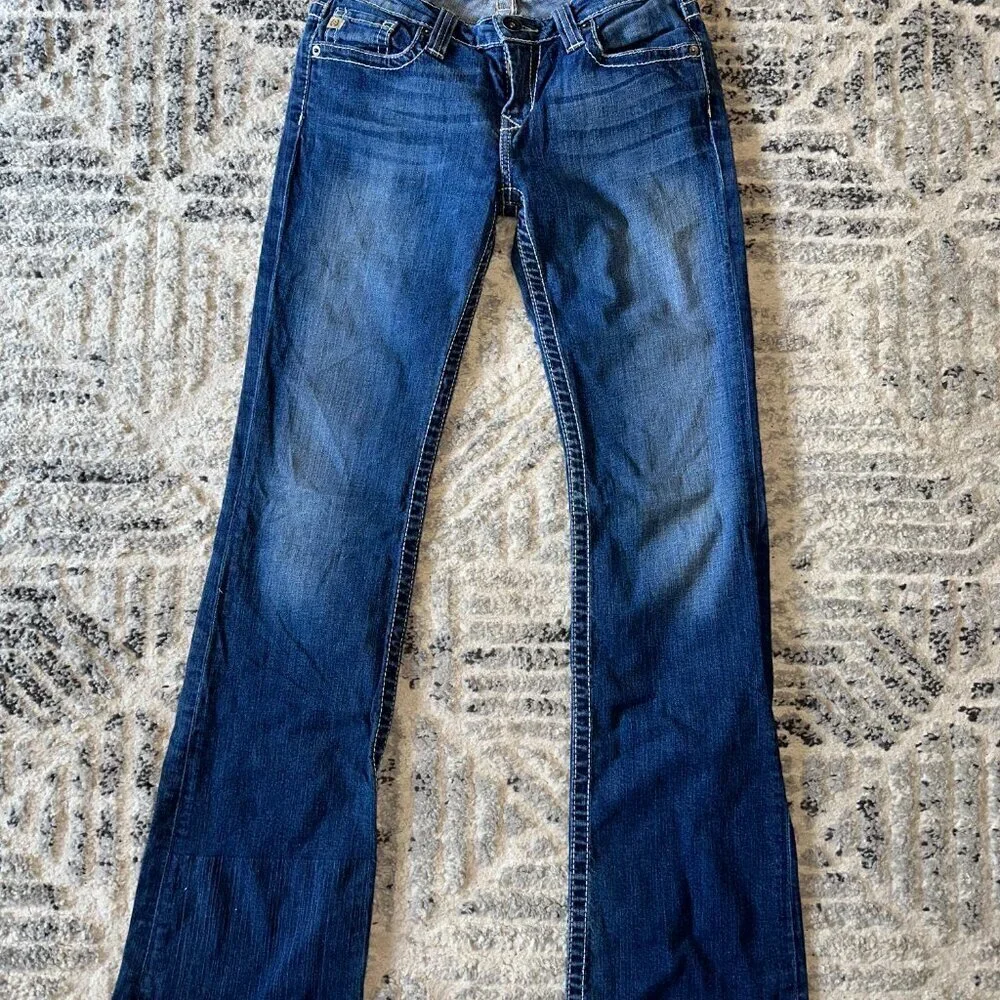 Big Star Remy Low Rise Women's Jeans Size 27 Long Dark Blue Bootcut Vintage - Picture 3 of 15